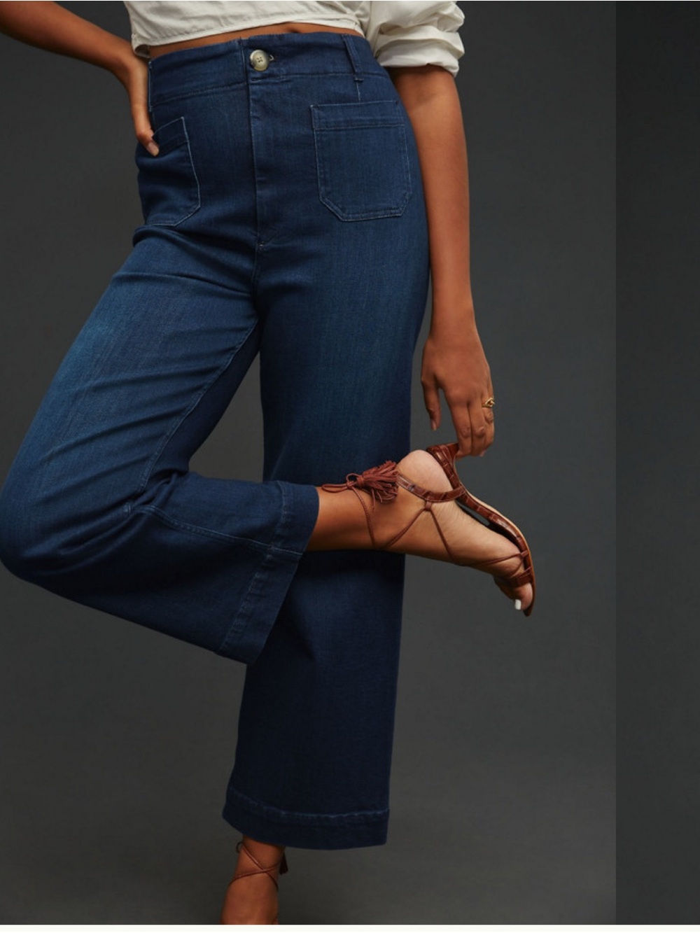 New Maeve Dark Blue High-Rise Wide-Leg The Colette size 29